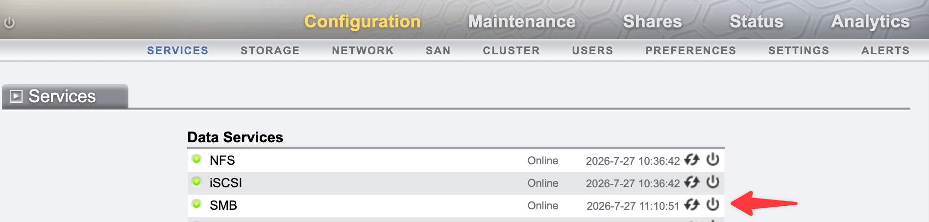 DNS service status